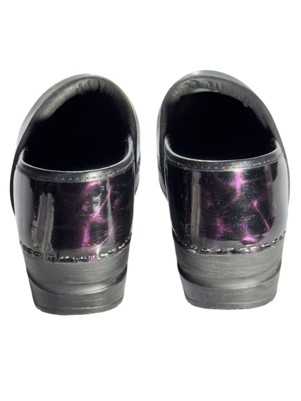 Sanita Professional Women's Purple Satin Patent Clogs Size 38 - Picture 4 of 10